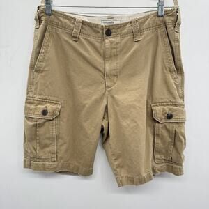 Aberbrombie & Fitch Men's Cargo Chino Shorts Size 34 Brown Y2K Grunge Preppy
